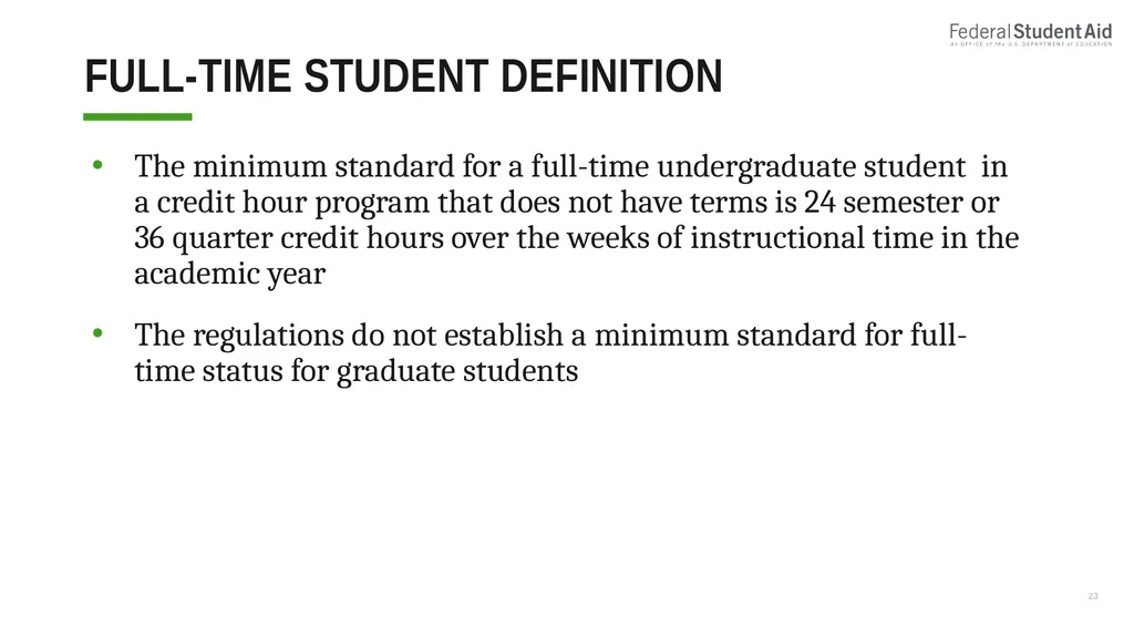 Administering Title IV for Nonterm Credit Hour - slide 23 of 39