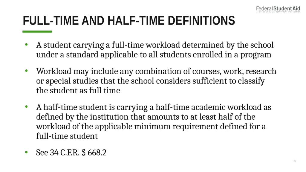 Administering Title IV for Nonterm Credit Hour - slide 22 of 39