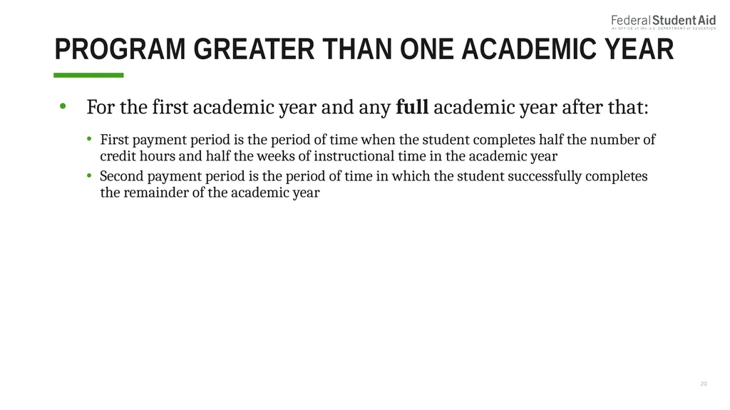 Administering Title IV for Nonterm Credit Hour - slide 20 of 39