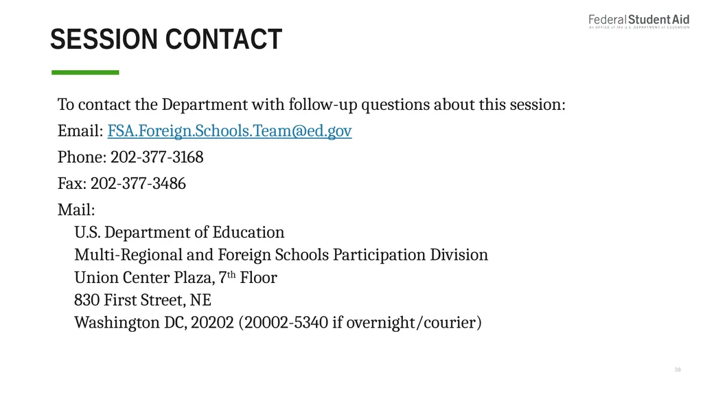 Administering Title IV for Nonterm Credit Hour - slide 38 of 39