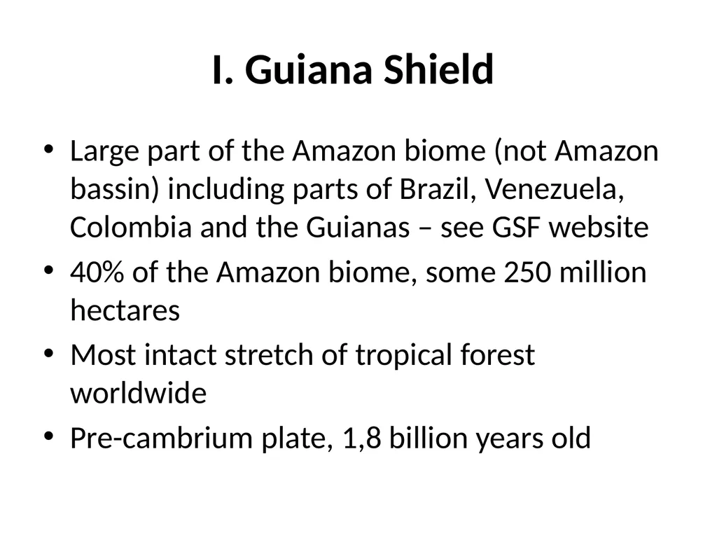 Plants and trees in the Guiana Shield Setting the - slide 3 of 17