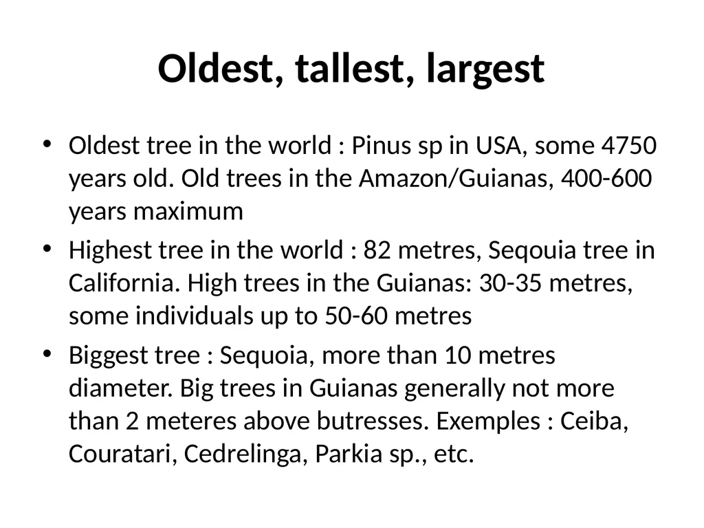 Plants and trees in the Guiana Shield Setting the - slide 12 of 17