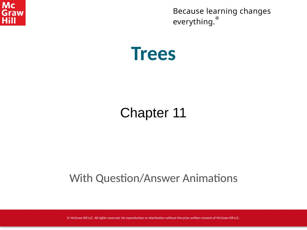 Trees Chapter 11 With Question/Answer Animations © - slide 1 of 44