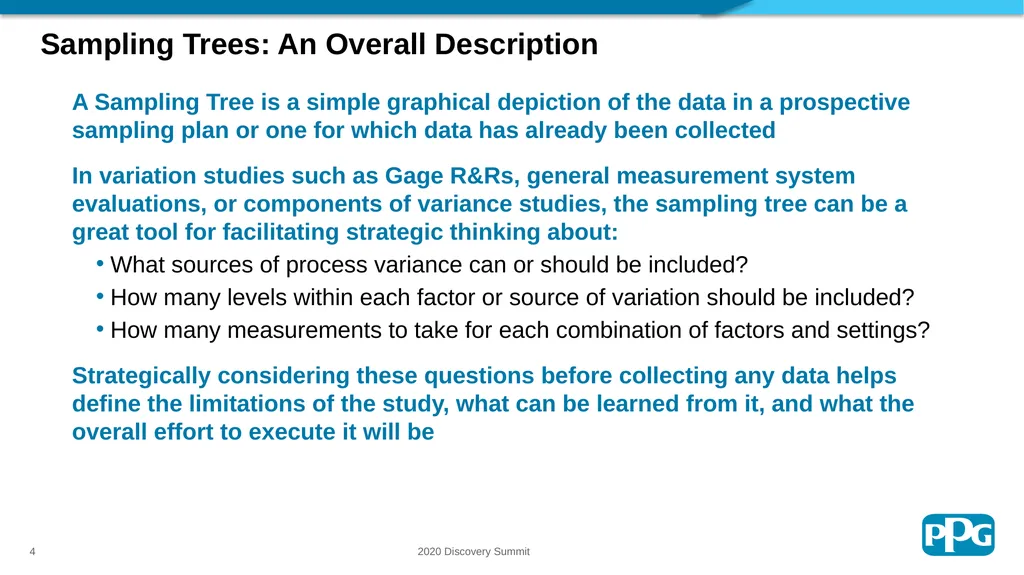 Sampling Trees: A Strategic Sampling and Analysis - slide 4 of 20