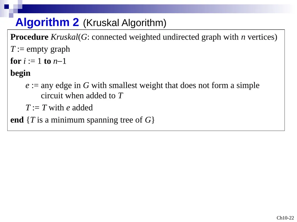 Discrete Mathematicsq Trees Outline 10.1 - slide 22 of 23