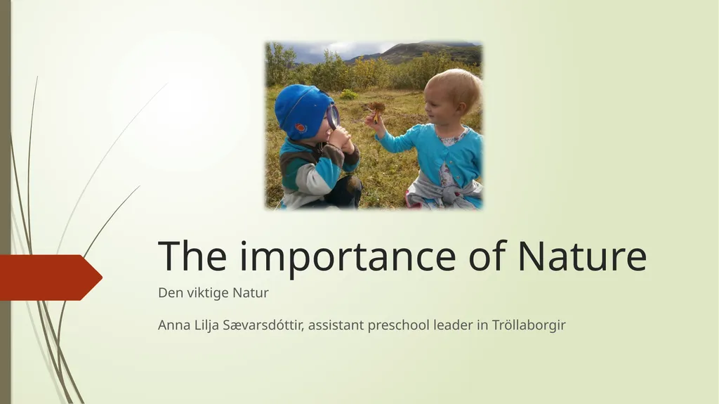 The importance of Nature Den viktige Natur Anna Li