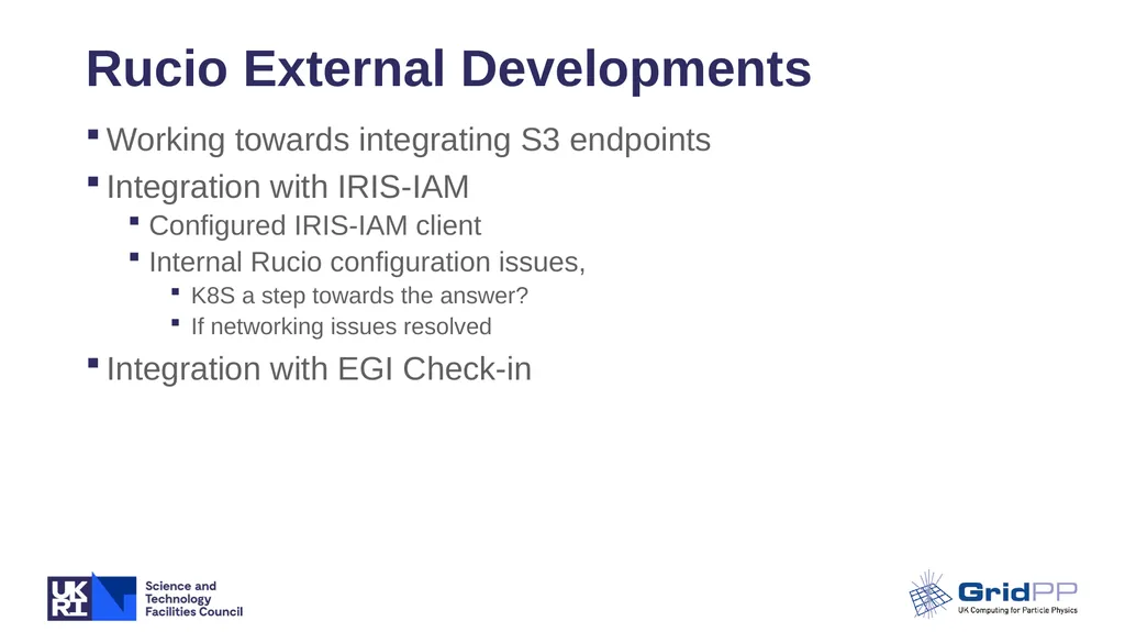 Data Management Update Timothy Noble - Rucio - slide 5 of 14