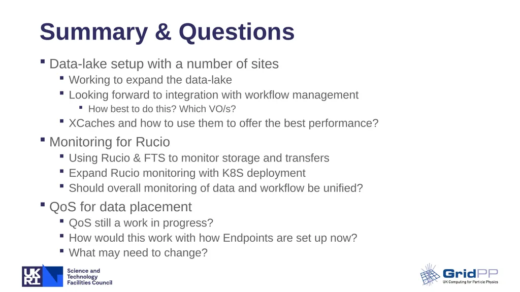 Data Management Update Timothy Noble - Rucio - slide 14 of 14