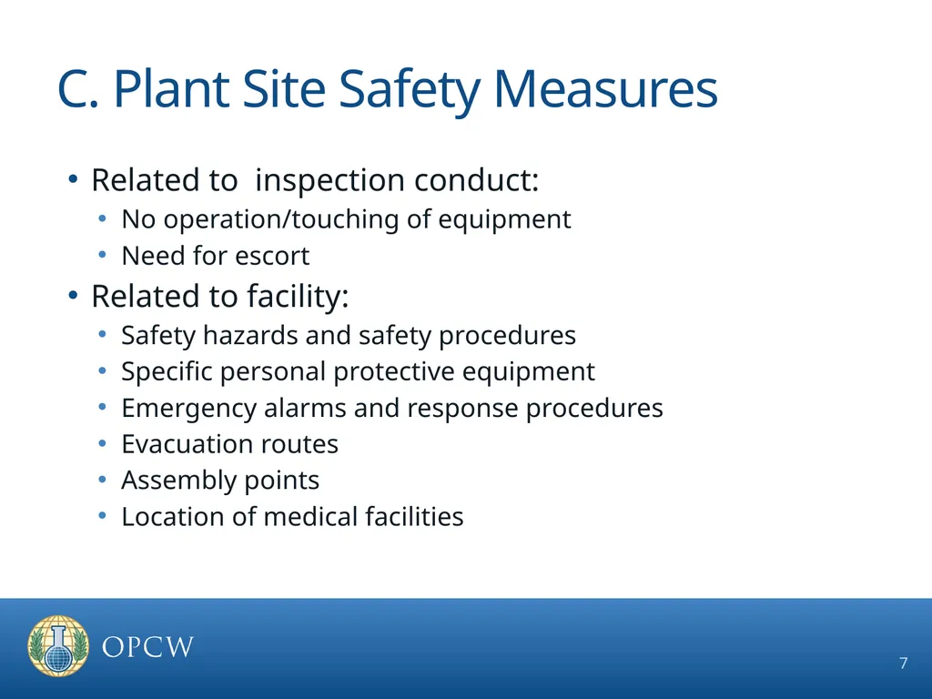 Pre-Inspection Briefing Guidelines OCPF Regime - slide 7 of 17