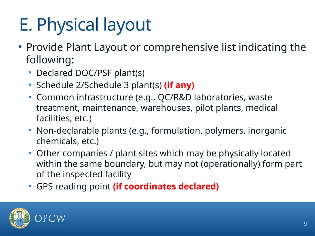 Pre-Inspection Briefing Guidelines OCPF Regime - slide 9 of 17