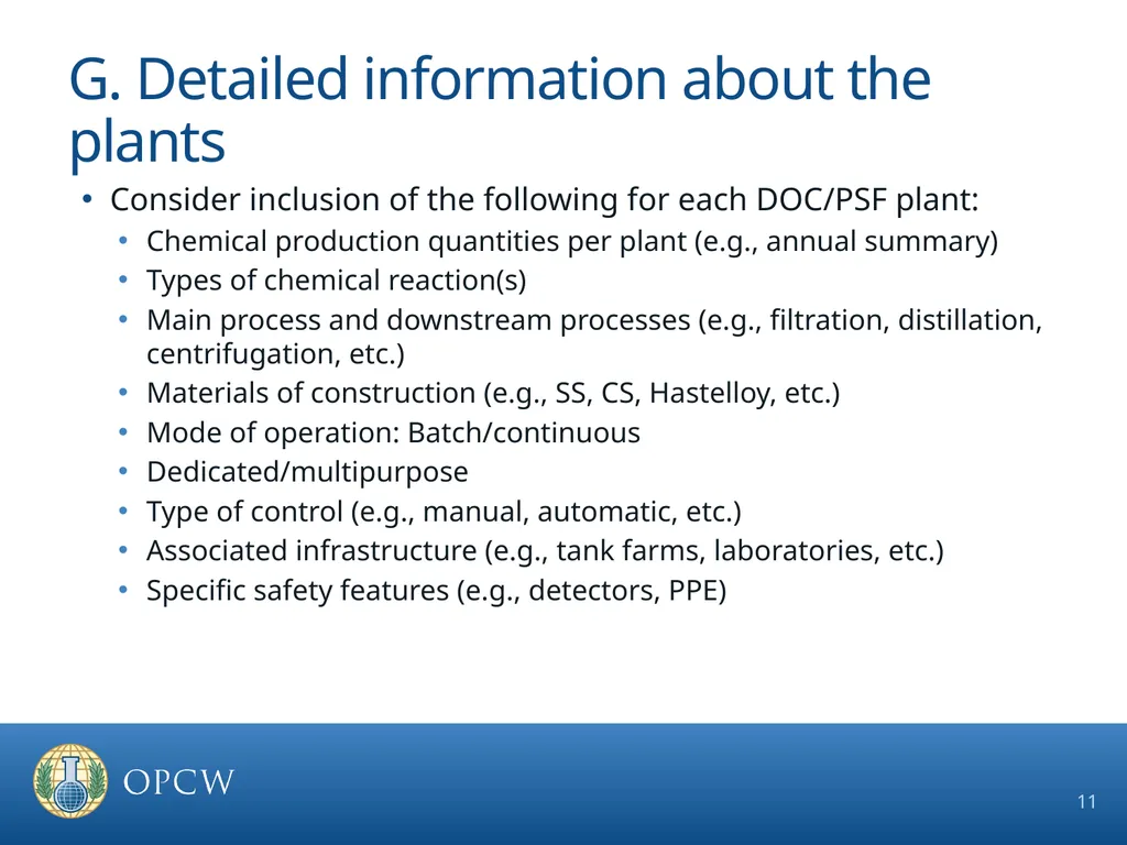 Pre-Inspection Briefing Guidelines OCPF Regime - slide 11 of 17