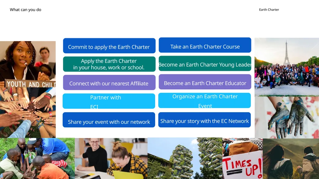 Name of presenter | Location | Date Earth Charter - slide 15 of 16