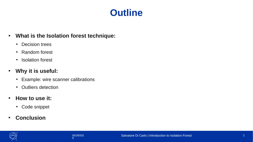 Introduction to Isolation Forest Salvatore Di - slide 2 of 10