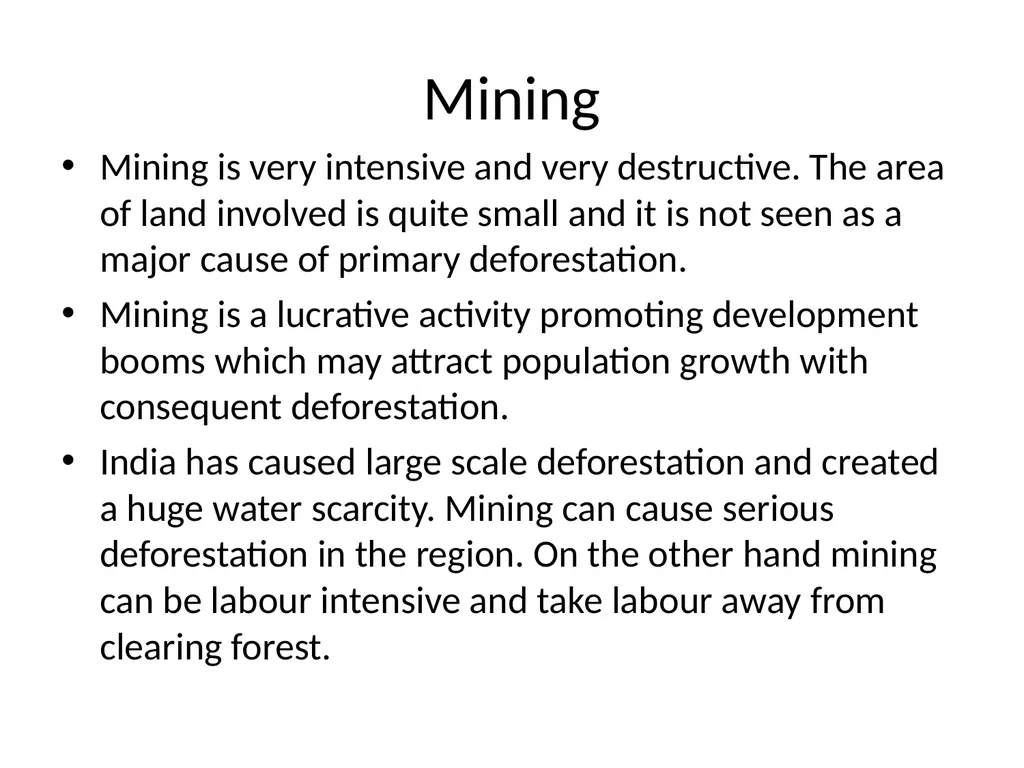 Deforestation ‘Cutting down trees over a large - slide 9 of 9