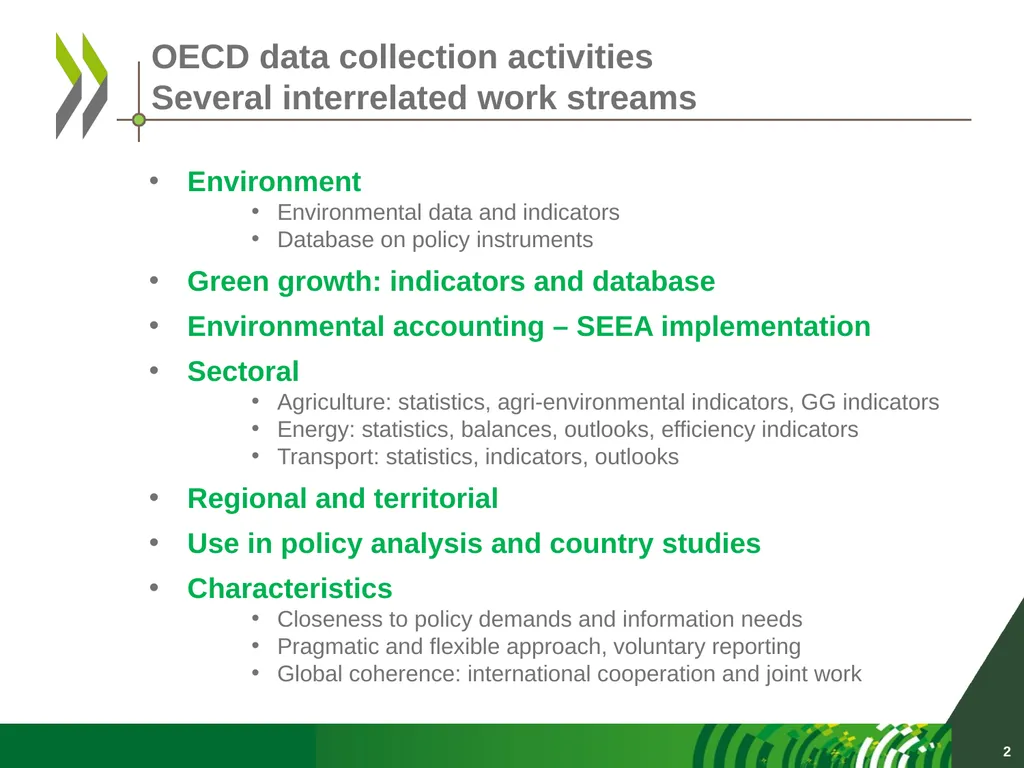 OECD data collection activities UNCEEA meeting New - slide 2 of 22