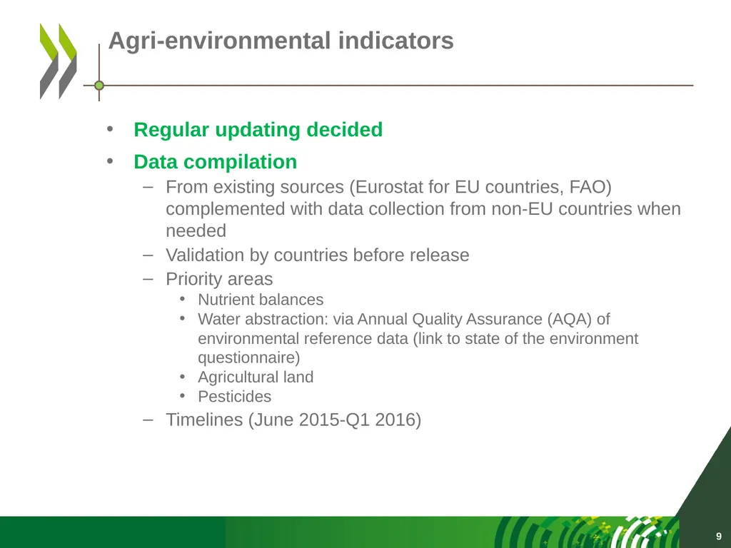OECD data collection activities UNCEEA meeting New - slide 9 of 22