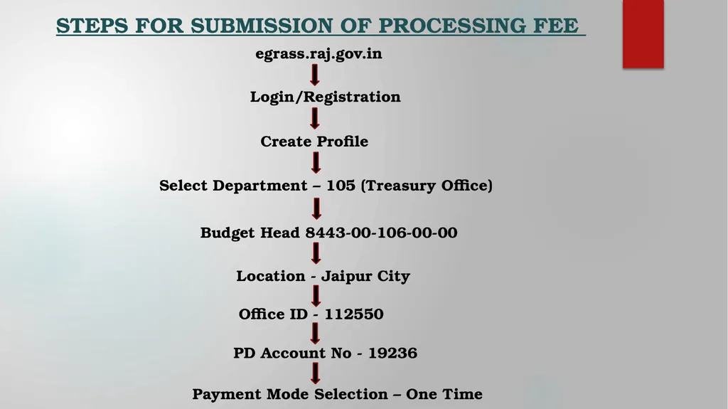 PROCEDURE FOR PAYMENT OF PROCESSING FEE STATE - slide 9 of 15