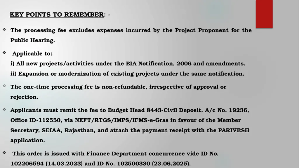 PROCEDURE FOR PAYMENT OF PROCESSING FEE STATE - slide 8 of 15