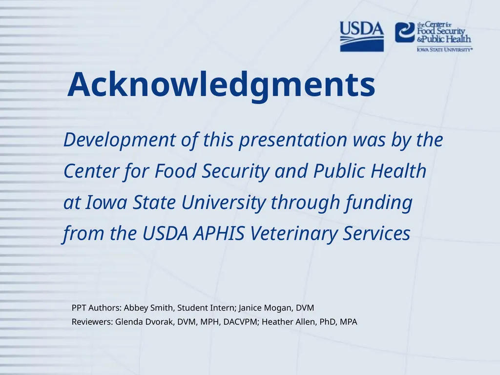 Wildlife Management and Vector Control for an FAD - slide 31 of 31