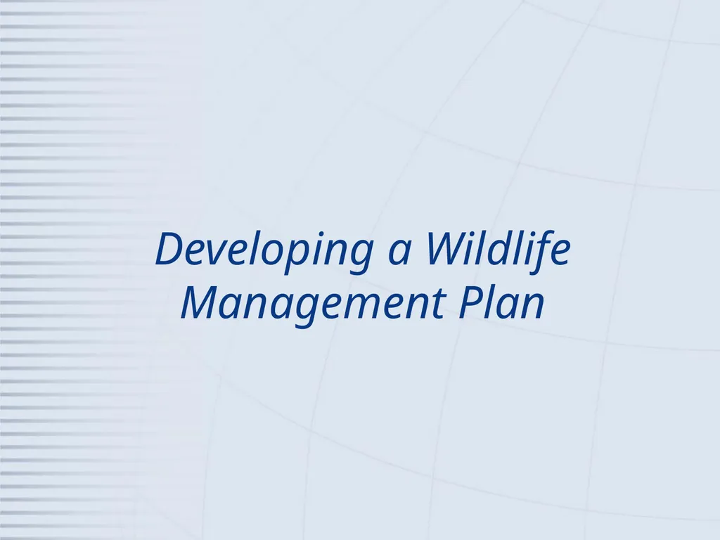 Wildlife Management and Vector Control for an FAD - slide 20 of 31