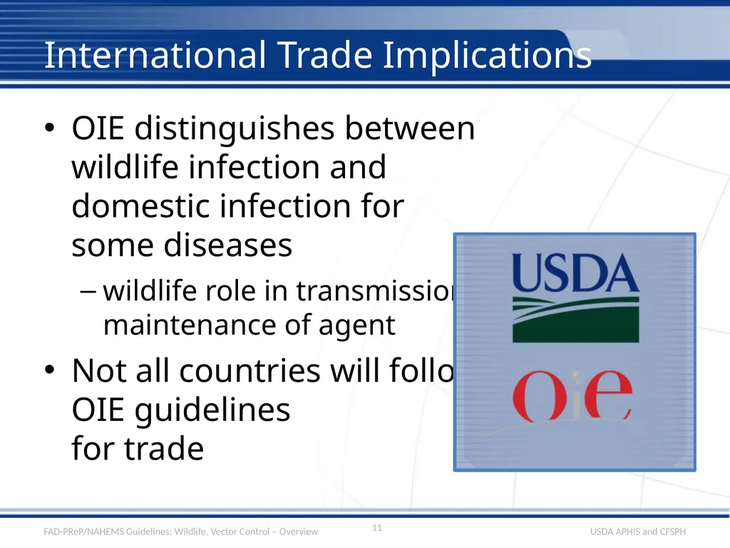 Wildlife Management and Vector Control for an FAD - slide 11 of 31