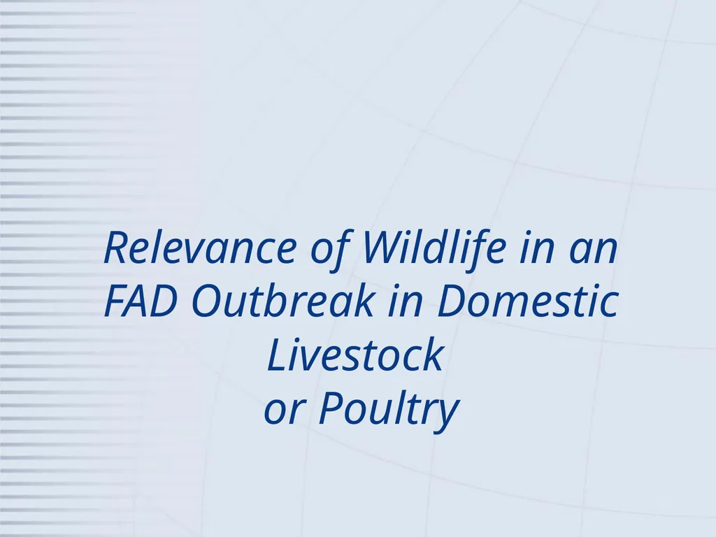 Wildlife Management and Vector Control for an FAD - slide 8 of 31