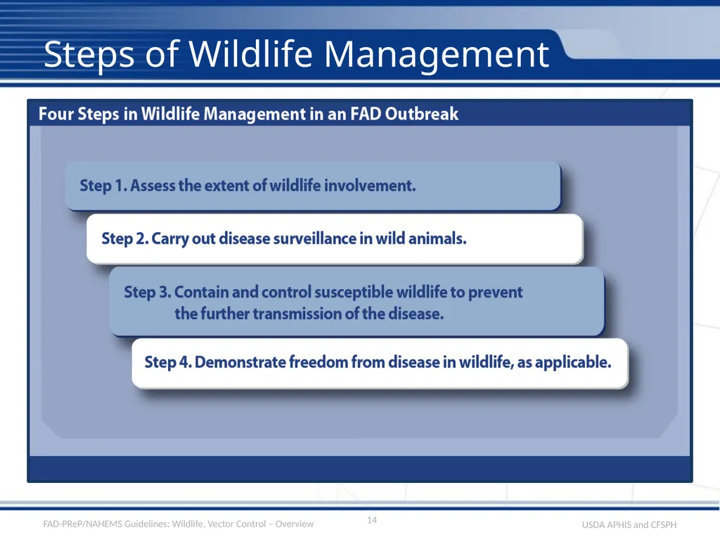 Wildlife Management and Vector Control for an FAD - slide 14 of 31