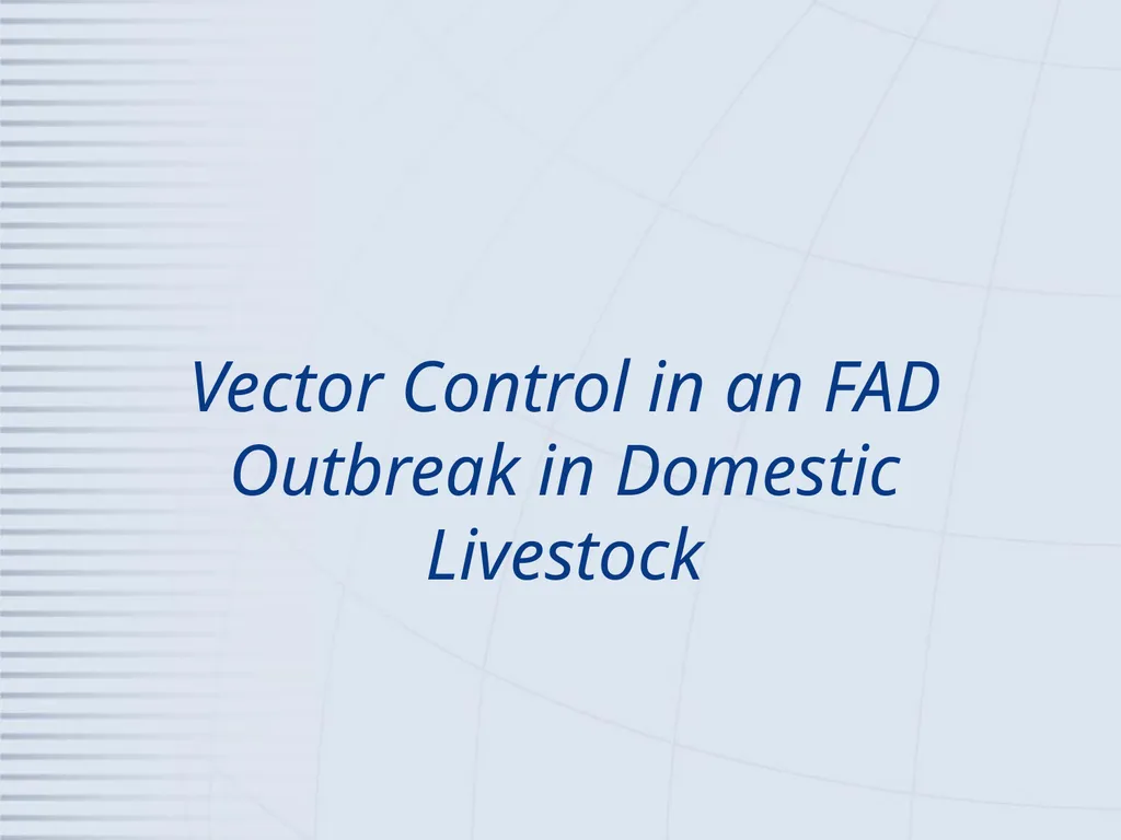 Wildlife Management and Vector Control for an FAD - slide 23 of 31
