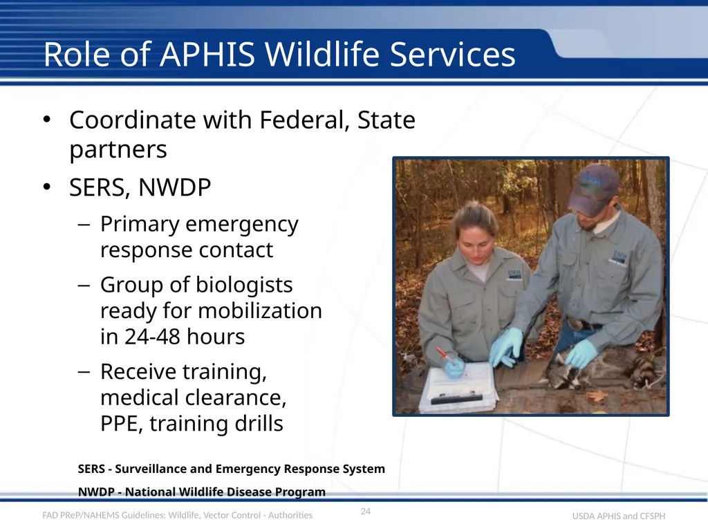 Wildlife Management and Vector Control for an FAD - slide 24 of 30