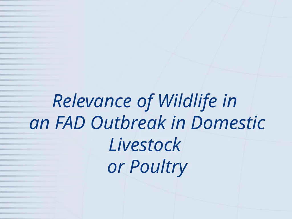 Wildlife Management and Vector Control for an FAD - slide 11 of 30