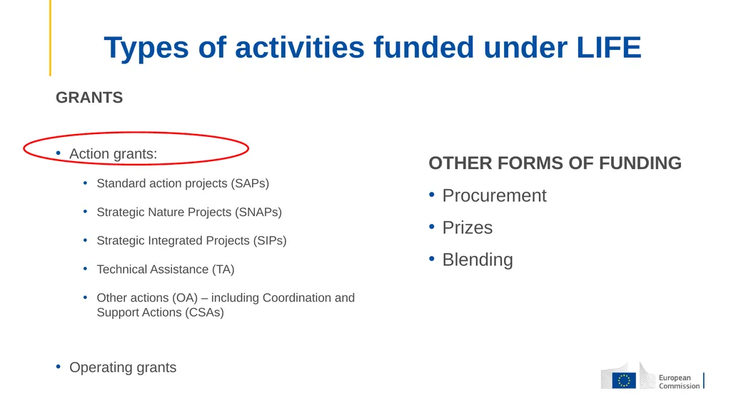 The new LIFE Programme & relevant elements for - slide 4 of 16
