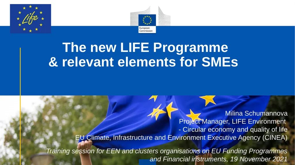 The new LIFE Programme & relevant elements for - slide 1 of 16