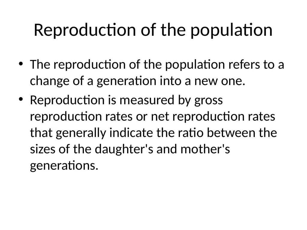Life Table, Reproductive Rate, Reproductive Values - slide 11 of 22