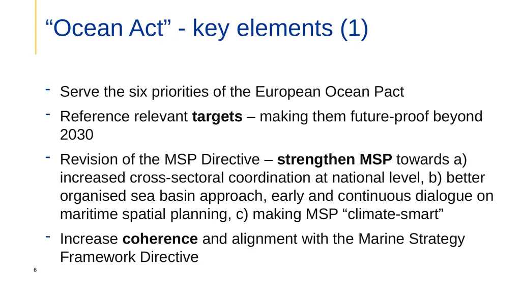 The European Ocean Pact Sustaining the ocean that - slide 6 of 10