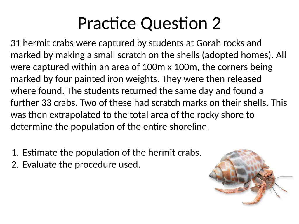 Sampling techniques for animals Advanced Higher - slide 7 of 9