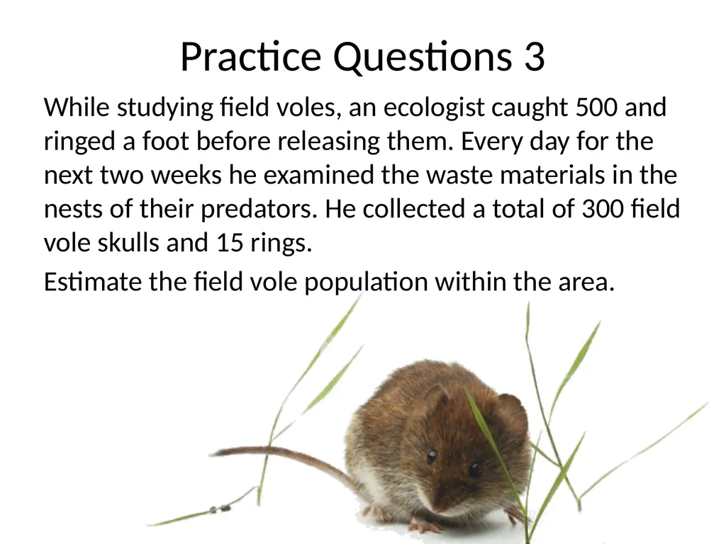 Sampling techniques for animals Advanced Higher - slide 8 of 9
