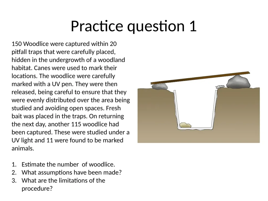 Sampling techniques for animals Advanced Higher - slide 6 of 9