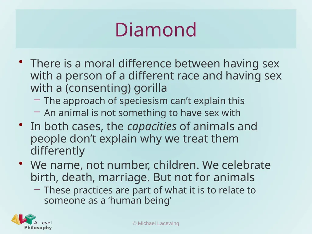 Eating animals Michael Lacewing - slide 8 of 11