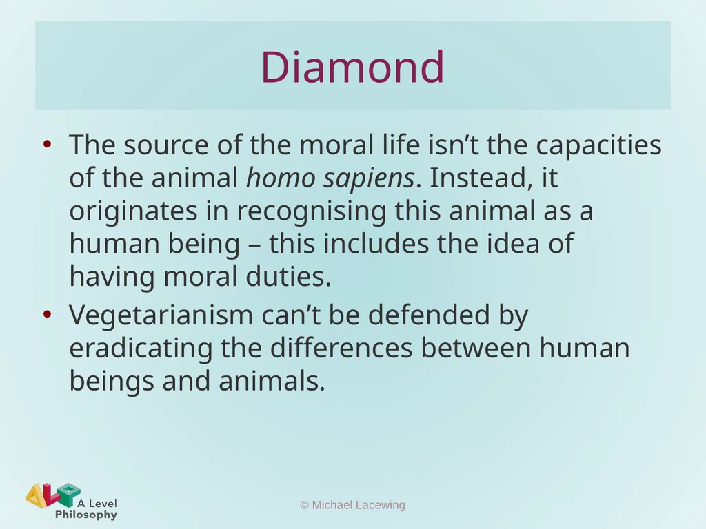 Eating animals Michael Lacewing - slide 9 of 11