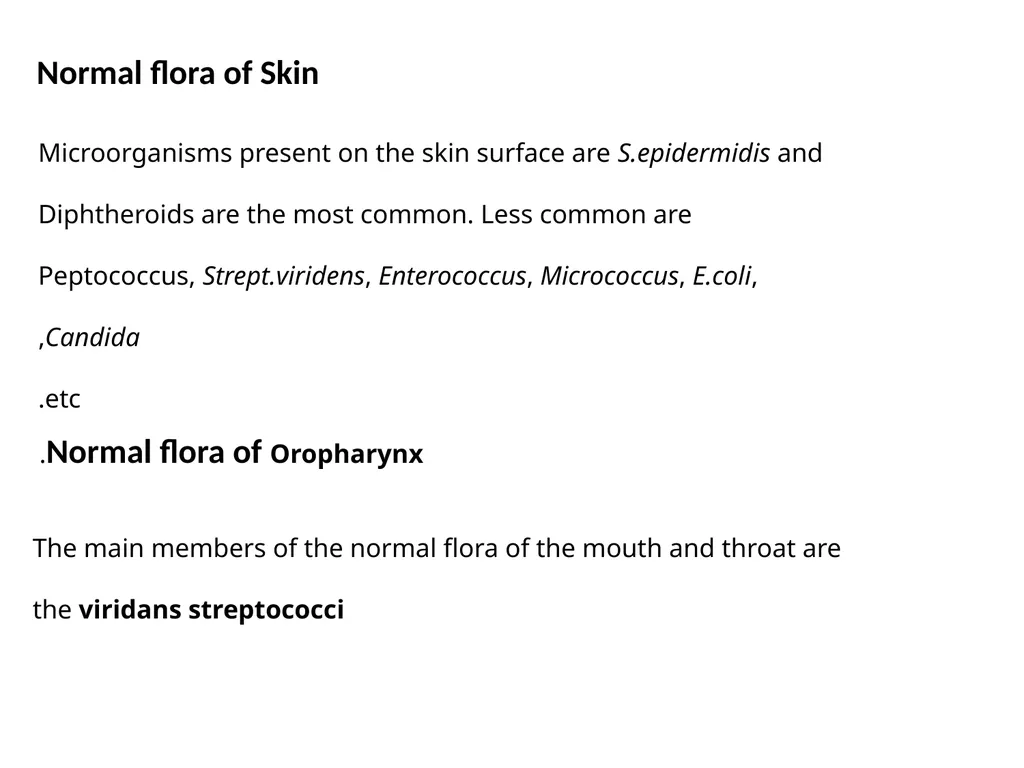 NORMAL FLORA OF HUMAN BODY Assistant Prof. Dr. - slide 11 of 16