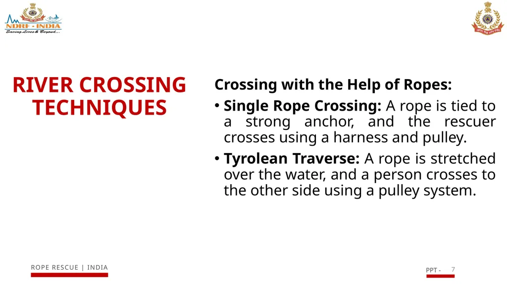 INTRODUCTION TO RIVER RESCUE (ROPE) EQUIPMENT AND - slide 7 of 17