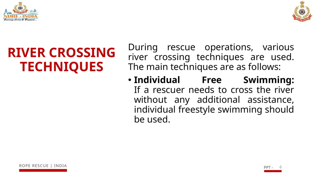 INTRODUCTION TO RIVER RESCUE (ROPE) EQUIPMENT AND - slide 6 of 17