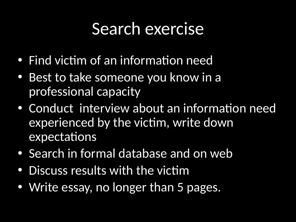 LIS618 lecture 0 Introduction to the course Thomas - slide 21 of 39