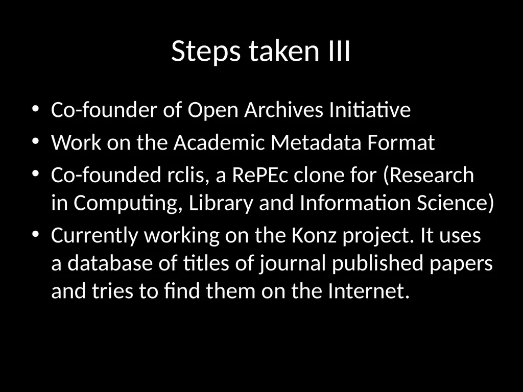 LIS618 lecture 0 Introduction to the course Thomas - slide 30 of 39
