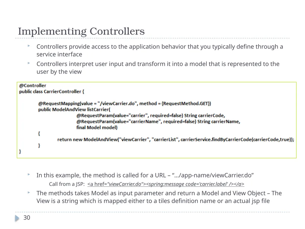 Spring Framework Benefits… Spring enables - slide 30 of 50