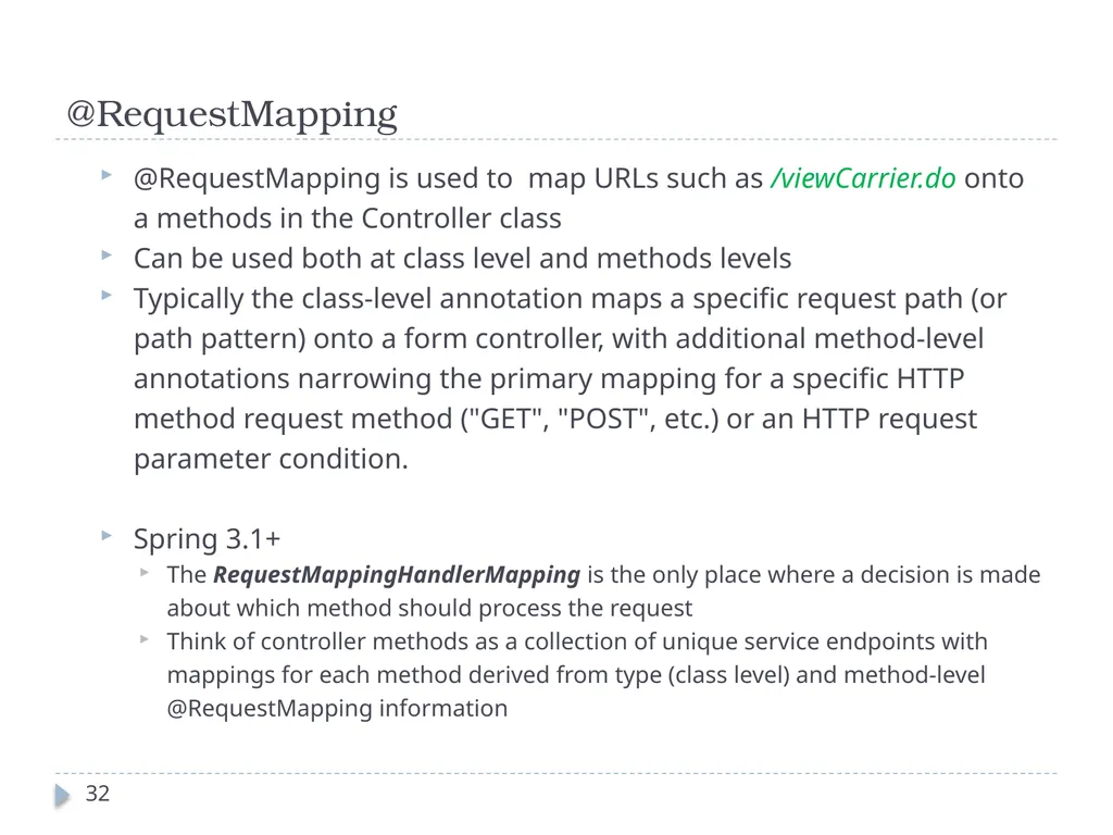 Spring Framework Benefits… Spring enables - slide 32 of 50