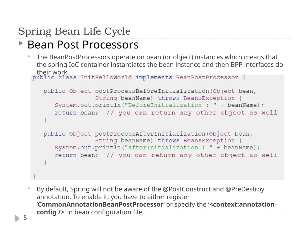 Spring Framework Benefits… Spring enables - slide 5 of 50