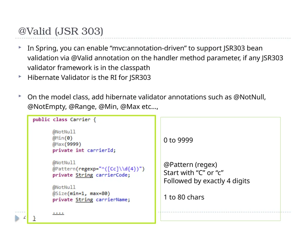 Spring Framework Benefits… Spring enables - slide 41 of 50
