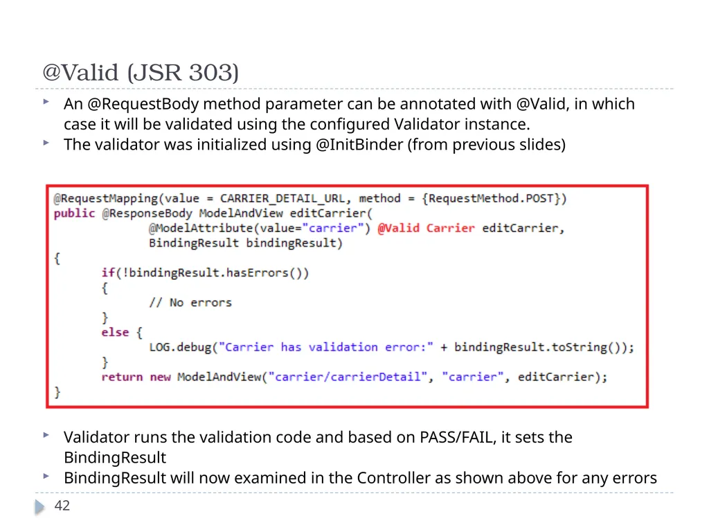 Spring Framework Benefits… Spring enables - slide 42 of 50