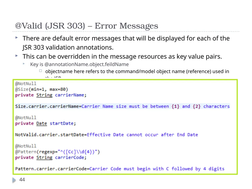 Spring Framework Benefits… Spring enables - slide 44 of 50